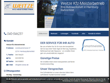 Tablet Screenshot of kfz-weitze.de